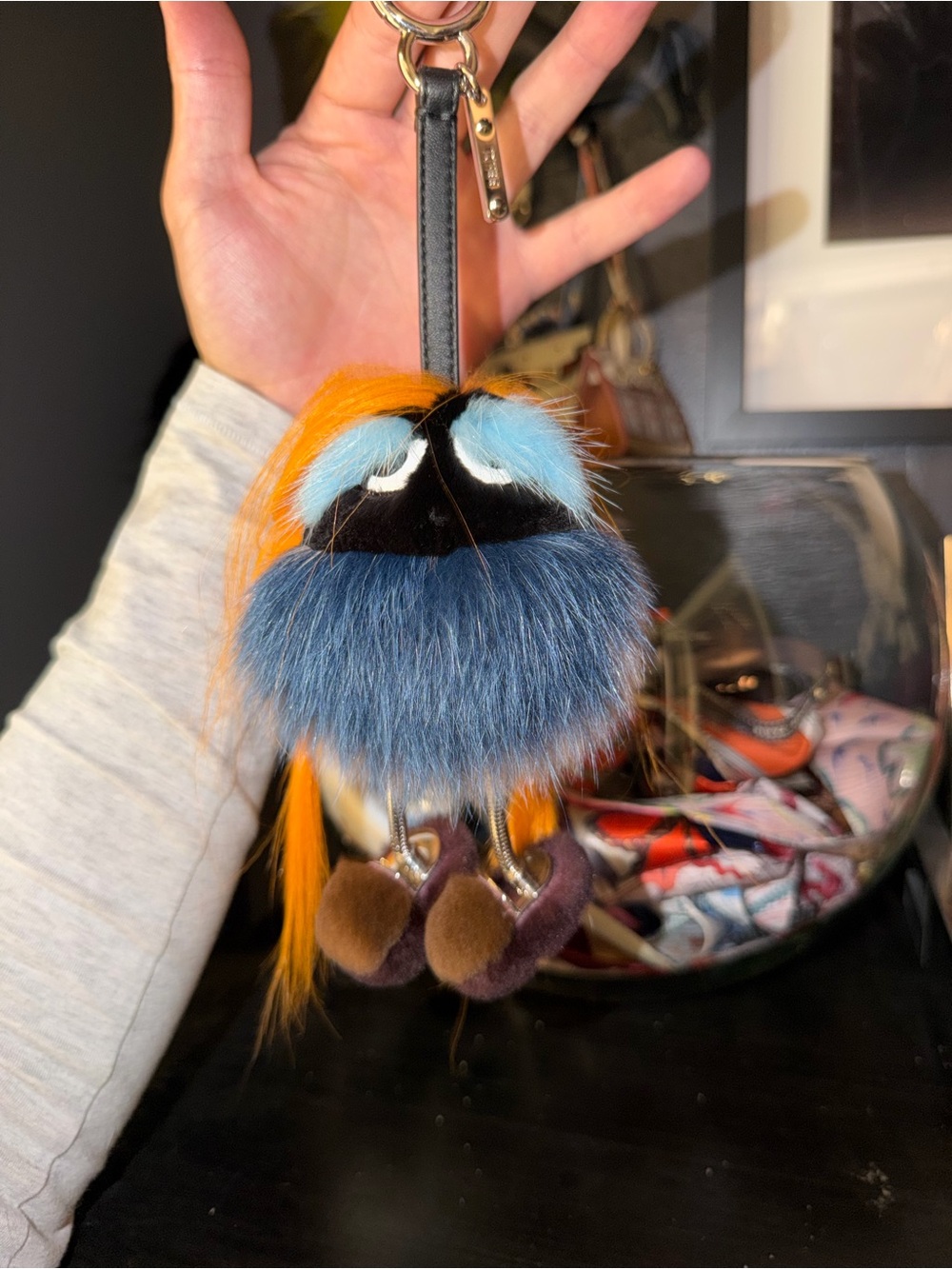 Fendi Mink Fox Fur Mum Wonders Monster Bug Bag Charm